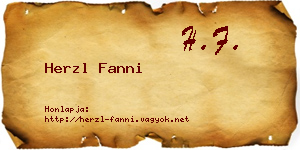 Herzl Fanni névjegykártya